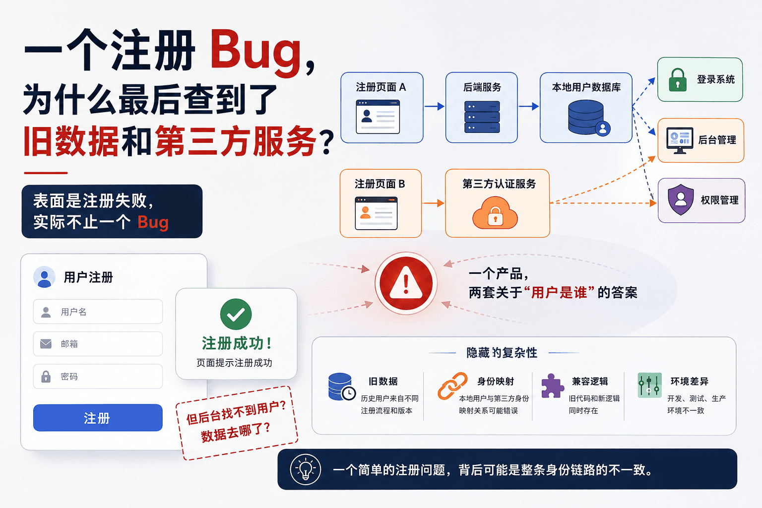 一个注册 Bug,为什么最后查到了旧数据和第三方服务?